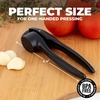 image:imageZulay Kitchen Premium Garlic Press Set  Rust Proof Professional Garlic Mincer Tool  EasySqueeze EasyClean with Soft Ergonomic Handle  Silicone Garlic Peeler amp Brush SilverPremium Black