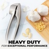 image:imageZulay Kitchen Premium Garlic Press Set  Rust Proof Professional Garlic Mincer Tool  EasySqueeze EasyClean with Soft Ergonomic Handle  Silicone Garlic Peeler amp Brush SilverPremium Imperial Silver