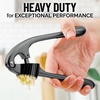 image:imageZulay Kitchen Premium Garlic Press Set  Rust Proof Professional Garlic Mincer Tool  EasySqueeze EasyClean with Soft Ergonomic Handle  Silicone Garlic Peeler amp Brush SilverStandard Dark Gray