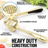 image:imageZulay Kitchen Premium Garlic Press Set  Rust Proof Professional Garlic Mincer Tool  EasySqueeze EasyClean with Soft Ergonomic Handle  Silicone Garlic Peeler amp Brush SilverStandard Gold