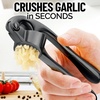 image:imageZulay Kitchen Premium Garlic Press Set  Rust Proof Professional Garlic Mincer Tool  EasySqueeze EasyClean with Soft Ergonomic Handle  Silicone Garlic Peeler amp Brush SilverStandard Dark Gray