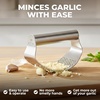 image:imageZulay Kitchen Premium Garlic Press Set  Rust Proof Professional Garlic Mincer Tool  EasySqueeze EasyClean with Soft Ergonomic Handle  Silicone Garlic Peeler amp Brush SilverRocker Stainless Steel Silver