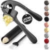 image:imageZulay Kitchen Premium Garlic Press Set  Rust Proof Professional Garlic Mincer Tool  EasySqueeze EasyClean with Soft Ergonomic Handle  Silicone Garlic Peeler amp Brush SilverStandard Dark Gray