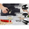 image:imageZulay Kitchen Premium Garlic Press Set  Rust Proof Professional Garlic Mincer Tool  EasySqueeze EasyClean with Soft Ergonomic Handle  Silicone Garlic Peeler amp Brush SilverStandard Black