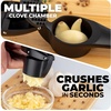 image:imageZulay Kitchen Premium Garlic Press Set  Rust Proof Professional Garlic Mincer Tool  EasySqueeze EasyClean with Soft Ergonomic Handle  Silicone Garlic Peeler amp Brush SilverPremium Black