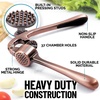 image:imageZulay Kitchen Premium Garlic Press Set  Rust Proof Professional Garlic Mincer Tool  EasySqueeze EasyClean with Soft Ergonomic Handle  Silicone Garlic Peeler amp Brush SilverStandard Copper