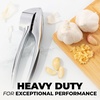 image:imageZulay Kitchen Premium Garlic Press Set  Rust Proof Professional Garlic Mincer Tool  EasySqueeze EasyClean with Soft Ergonomic Handle  Silicone Garlic Peeler amp Brush SilverPremium Chrome