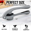 image:imageZulay Kitchen Premium Garlic Press Set  Rust Proof Professional Garlic Mincer Tool  EasySqueeze EasyClean with Soft Ergonomic Handle  Silicone Garlic Peeler amp Brush SilverStandard Slate