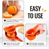 image:imageZulay Kitchen Premium Quality Metal Orange Squeezer Citrus Juicer Manual Press for Extracting the Most Juice Possible  Orange Juicer YellowOrange