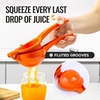 image:imageZulay Kitchen Premium Quality Metal Orange Squeezer Citrus Juicer Manual Press for Extracting the Most Juice Possible  Orange Juicer YellowOrange