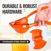 image:imageZulay Kitchen Premium Quality Metal Orange Squeezer Citrus Juicer Manual Press for Extracting the Most Juice Possible  Orange Juicer YellowOrange