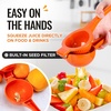 image:imageZulay Kitchen Premium Quality Metal Orange Squeezer Citrus Juicer Manual Press for Extracting the Most Juice Possible  Orange Juicer YellowOrange