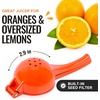 image:imageZulay Kitchen Premium Quality Metal Orange Squeezer Citrus Juicer Manual Press for Extracting the Most Juice Possible  Orange Juicer YellowOrange