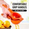 image:imageZulay Kitchen Premium Quality Metal Orange Squeezer Citrus Juicer Manual Press for Extracting the Most Juice Possible  Orange Juicer YellowOrange
