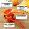 image:imageZulay Kitchen Premium Quality Metal Orange Squeezer Citrus Juicer Manual Press for Extracting the Most Juice Possible  Orange Juicer YellowOrange