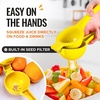 image:imageZulay Kitchen Premium Quality Metal Orange Squeezer Citrus Juicer Manual Press for Extracting the Most Juice Possible  Orange Juicer YellowYellow
