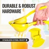 image:imageZulay Kitchen Premium Quality Metal Orange Squeezer Citrus Juicer Manual Press for Extracting the Most Juice Possible  Orange Juicer YellowYellow