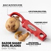 image:imageZulay Kitchen Premium Vegetable Peeler for Kitchen  Swivel Peeler with Razor Sharp Stainless Steel Blades amp Strong Ergonomic Handle  Dishwasher Safe Easy To Use with Blemish Remover  BlackRed