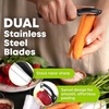 image:imageZulay Kitchen Premium Vegetable Peeler for Kitchen  Swivel Peeler with Razor Sharp Stainless Steel Blades amp Strong Ergonomic Handle  Dishwasher Safe Easy To Use with Blemish Remover  BlackJet Black