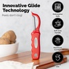 image:imageZulay Kitchen Premium Vegetable Peeler for Kitchen  Swivel Peeler with Razor Sharp Stainless Steel Blades amp Strong Ergonomic Handle  Dishwasher Safe Easy To Use with Blemish Remover  BlackRed