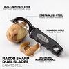 image:imageZulay Kitchen Premium Vegetable Peeler for Kitchen  Swivel Peeler with Razor Sharp Stainless Steel Blades amp Strong Ergonomic Handle  Dishwasher Safe Easy To Use with Blemish Remover  BlackBlackSilver
