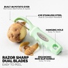 image:imageZulay Kitchen Premium Vegetable Peeler for Kitchen  Swivel Peeler with Razor Sharp Stainless Steel Blades amp Strong Ergonomic Handle  Dishwasher Safe Easy To Use with Blemish Remover  BlackMint