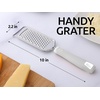 image:imageZulay Kitchen Professional Cheese Grater Stainless Steel  Durable RustProof Metal Lemon Zester Grater With Handle  Flat Handheld Shredder for Parmesan Chocolate Spices And More  OrangeWhite