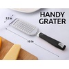 image:imageZulay Kitchen Professional Cheese Grater Stainless Steel  Durable RustProof Metal Lemon Zester Grater With Handle  Flat Handheld Shredder for Parmesan Chocolate Spices And More  OrangeBlack