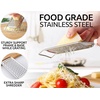image:imageZulay Kitchen Professional Cheese Grater Stainless Steel  Durable RustProof Metal Lemon Zester Grater With Handle  Flat Handheld Shredder for Parmesan Chocolate Spices And More  OrangeOrange