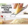 image:imageZulay Kitchen Professional Cheese Grater Stainless Steel  Durable RustProof Metal Lemon Zester Grater With Handle  Flat Handheld Shredder for Parmesan Chocolate Spices And More  OrangeOrange