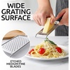 image:imageZulay Kitchen Professional Cheese Grater Stainless Steel  Durable RustProof Metal Lemon Zester Grater With Handle  Flat Handheld Shredder for Parmesan Chocolate Spices And More  OrangeBlack
