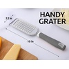 image:imageZulay Kitchen Professional Cheese Grater Stainless Steel  Durable RustProof Metal Lemon Zester Grater With Handle  Flat Handheld Shredder for Parmesan Chocolate Spices And More  OrangeGray