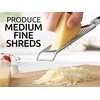 image:imageZulay Kitchen Professional Cheese Grater Stainless Steel  Durable RustProof Metal Lemon Zester Grater With Handle  Flat Handheld Shredder for Parmesan Chocolate Spices And More  OrangeBlack