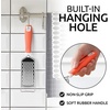 image:imageZulay Kitchen Professional Cheese Grater Stainless Steel  Durable RustProof Metal Lemon Zester Grater With Handle  Flat Handheld Shredder for Parmesan Chocolate Spices And More  OrangeOrange