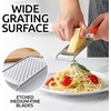 image:imageZulay Kitchen Professional Cheese Grater Stainless Steel  Durable RustProof Metal Lemon Zester Grater With Handle  Flat Handheld Shredder for Parmesan Chocolate Spices And More  OrangeOrange