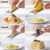 image:imageZulay Kitchen Professional Cheese Grater Stainless Steel  Durable RustProof Metal Lemon Zester Grater With Handle  Flat Handheld Shredder for Parmesan Chocolate Spices And More  OrangeOrange
