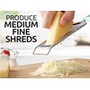 image:imageZulay Kitchen Professional Cheese Grater Stainless Steel  Durable RustProof Metal Lemon Zester Grater With Handle  Flat Handheld Shredder for Parmesan Chocolate Spices And More  OrangeMint