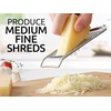 image:imageZulay Kitchen Professional Cheese Grater Stainless Steel  Durable RustProof Metal Lemon Zester Grater With Handle  Flat Handheld Shredder for Parmesan Chocolate Spices And More  OrangeWhite