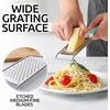 image:imageZulay Kitchen Professional Cheese Grater Stainless Steel  Durable RustProof Metal Lemon Zester Grater With Handle  Flat Handheld Shredder for Parmesan Chocolate Spices And More  OrangeMint