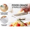 image:imageZulay Kitchen Professional Cheese Grater Stainless Steel  Durable RustProof Metal Lemon Zester Grater With Handle  Flat Handheld Shredder for Parmesan Chocolate Spices And More  OrangeGray