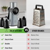 image:imageZulay Kitchen Rotary Cheese Grater 5 Blade Cheese Shredder  Manual Hand Crank Cheese Grater With Reinforced Suction amp 5 Interchangeable Drums  Easy to Use Vegetable Chopper Round Mandoline SlicerGray and Black