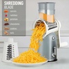 image:imageZulay Kitchen Rotary Cheese Grater 5 Blade Cheese Shredder  Manual Hand Crank Cheese Grater With Reinforced Suction amp 5 Interchangeable Drums  Easy to Use Vegetable Chopper Round Mandoline SlicerClassic  Gray