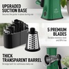 image:imageZulay Kitchen Rotary Cheese Grater 5 Blade Cheese Shredder  Manual Hand Crank Cheese Grater With Reinforced Suction amp 5 Interchangeable Drums  Easy to Use Vegetable Chopper Round Mandoline SlicerBlack and Green