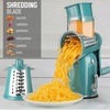 image:imageZulay Kitchen Rotary Cheese Grater 5 Blade Cheese Shredder  Manual Hand Crank Cheese Grater With Reinforced Suction amp 5 Interchangeable Drums  Easy to Use Vegetable Chopper Round Mandoline SlicerClassic  Green