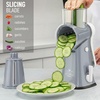 image:imageZulay Kitchen Rotary Cheese Grater 5 Blade Cheese Shredder  Manual Hand Crank Cheese Grater With Reinforced Suction amp 5 Interchangeable Drums  Easy to Use Vegetable Chopper Round Mandoline SlicerGray  White
