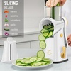 image:imageZulay Kitchen Rotary Cheese Grater 5 Blade Cheese Shredder  Manual Hand Crank Cheese Grater With Reinforced Suction amp 5 Interchangeable Drums  Easy to Use Vegetable Chopper Round Mandoline SlicerWhite  Gold