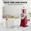 image:imageZulay Kitchen Rotary Cheese Grater 5 Blade Cheese Shredder  Manual Hand Crank Cheese Grater With Reinforced Suction amp 5 Interchangeable Drums  Easy to Use Vegetable Chopper Round Mandoline SlicerWhite and Red