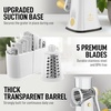 image:imageZulay Kitchen Rotary Cheese Grater 5 Blade Cheese Shredder  Manual Hand Crank Cheese Grater With Reinforced Suction amp 5 Interchangeable Drums  Easy to Use Vegetable Chopper Round Mandoline SlicerWhite  Gold
