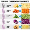 image:imageZulay Kitchen Rotary Cheese Grater 5 Blade Cheese Shredder  Manual Hand Crank Cheese Grater With Reinforced Suction amp 5 Interchangeable Drums  Easy to Use Vegetable Chopper Round Mandoline SlicerPink and White