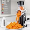 image:imageZulay Kitchen Rotary Cheese Grater 5 Blade Cheese Shredder  Manual Hand Crank Cheese Grater With Reinforced Suction amp 5 Interchangeable Drums  Easy to Use Vegetable Chopper Round Mandoline SlicerWhiteBlack